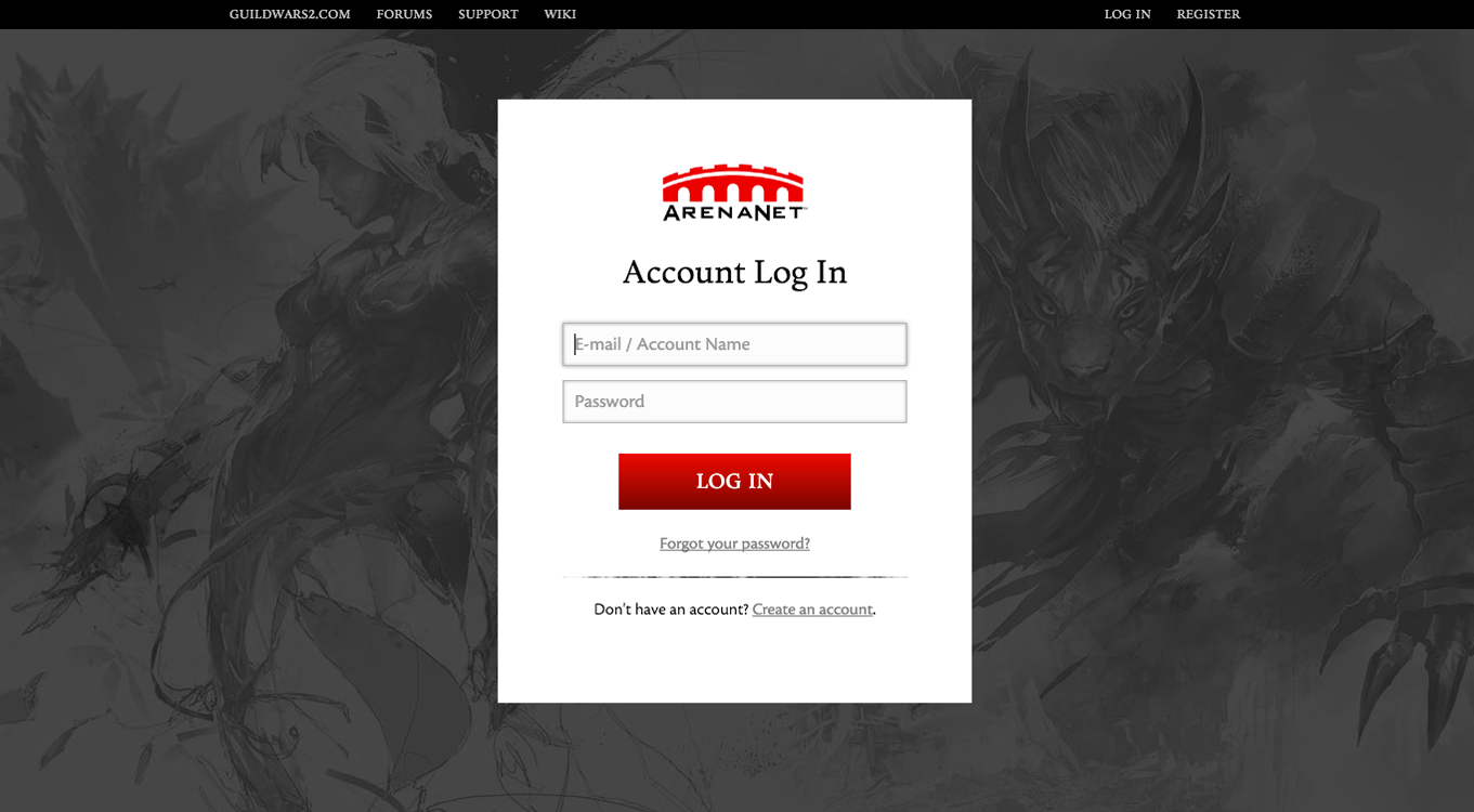 Account management: login.