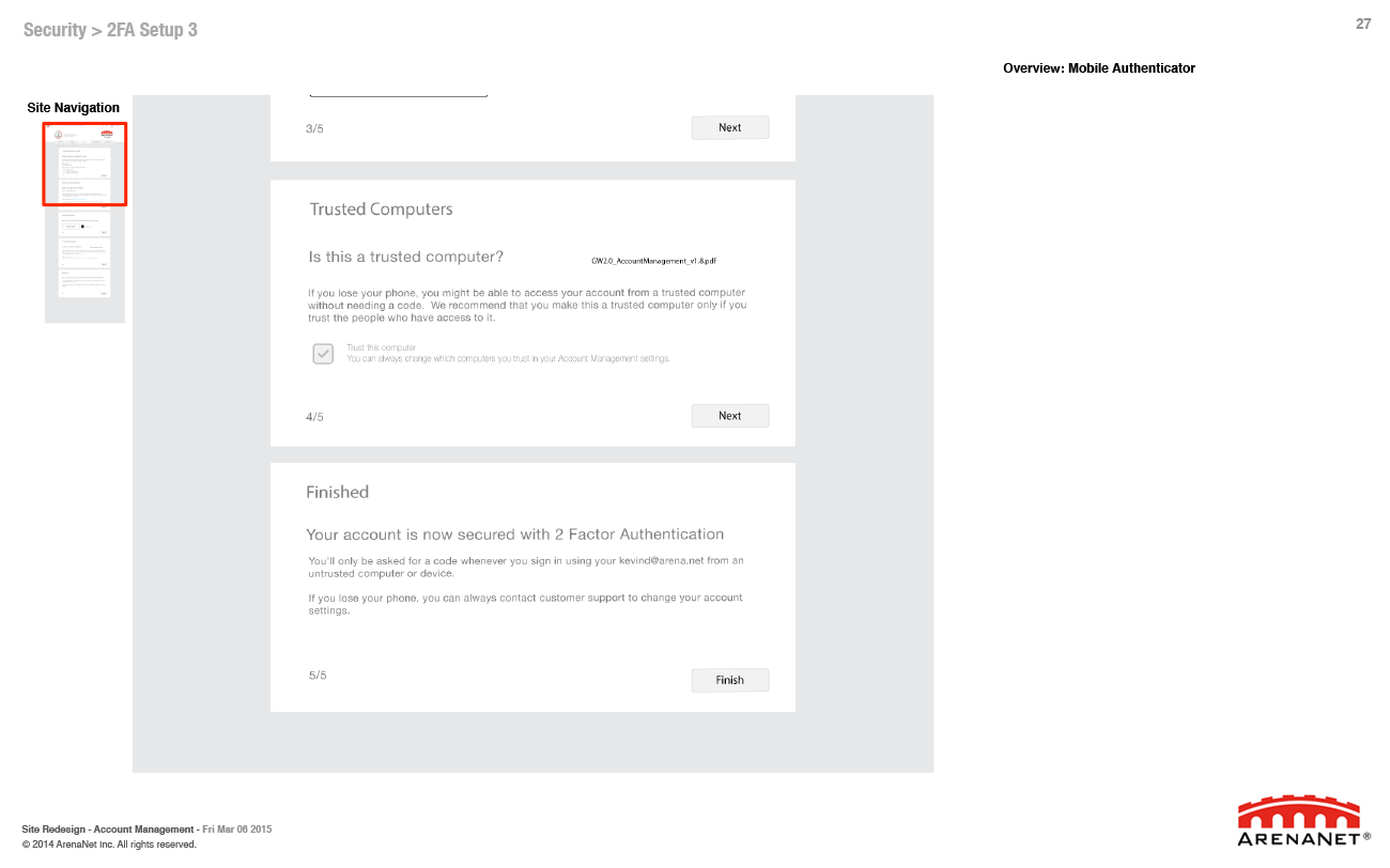 Guild Wars 2 account management wireframes, page 27.
