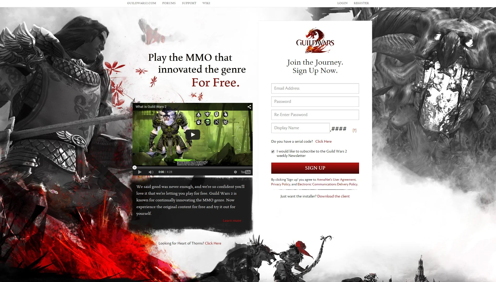 Registration: play for free.