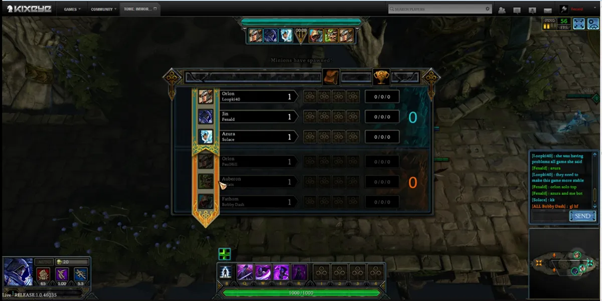 TOME: Immortal Arena, score screen.