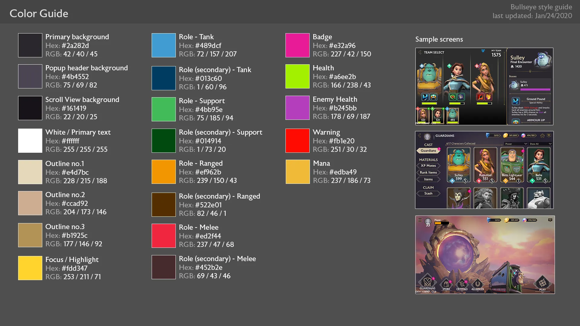 Styleguide V3: colors.