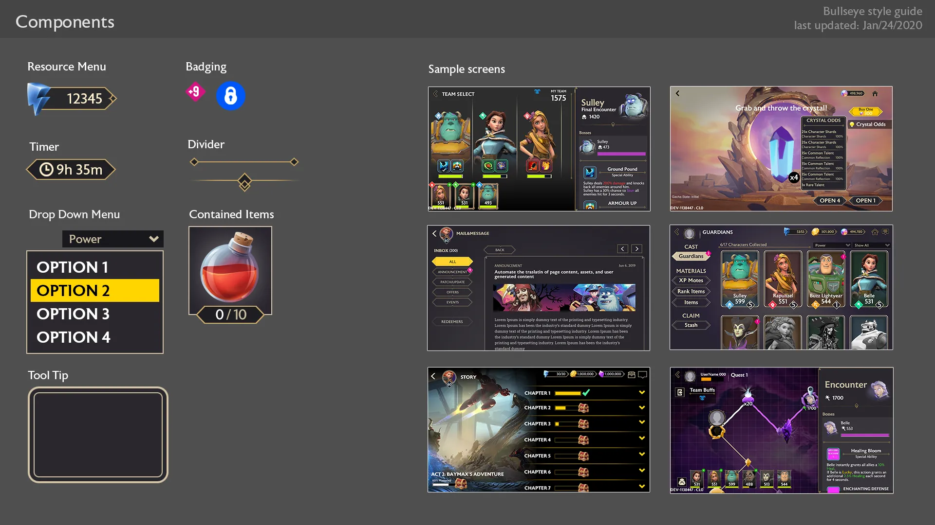 Styleguide V3: components.