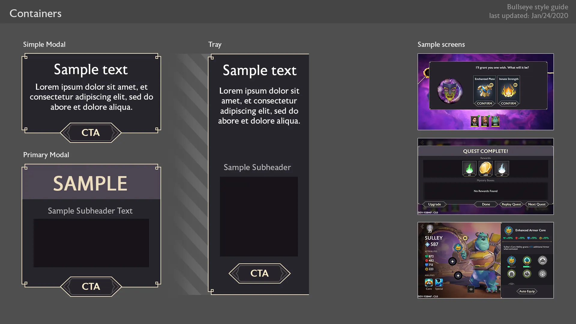 Styleguide V3: containers.
