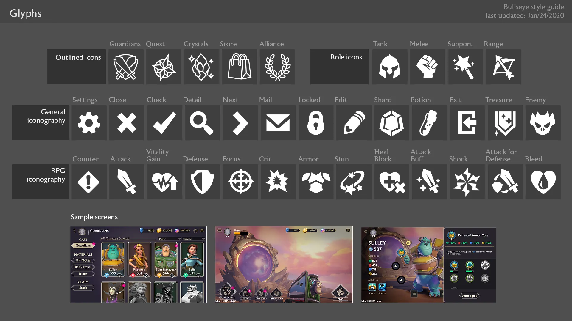 Styleguide V3: glyphs.