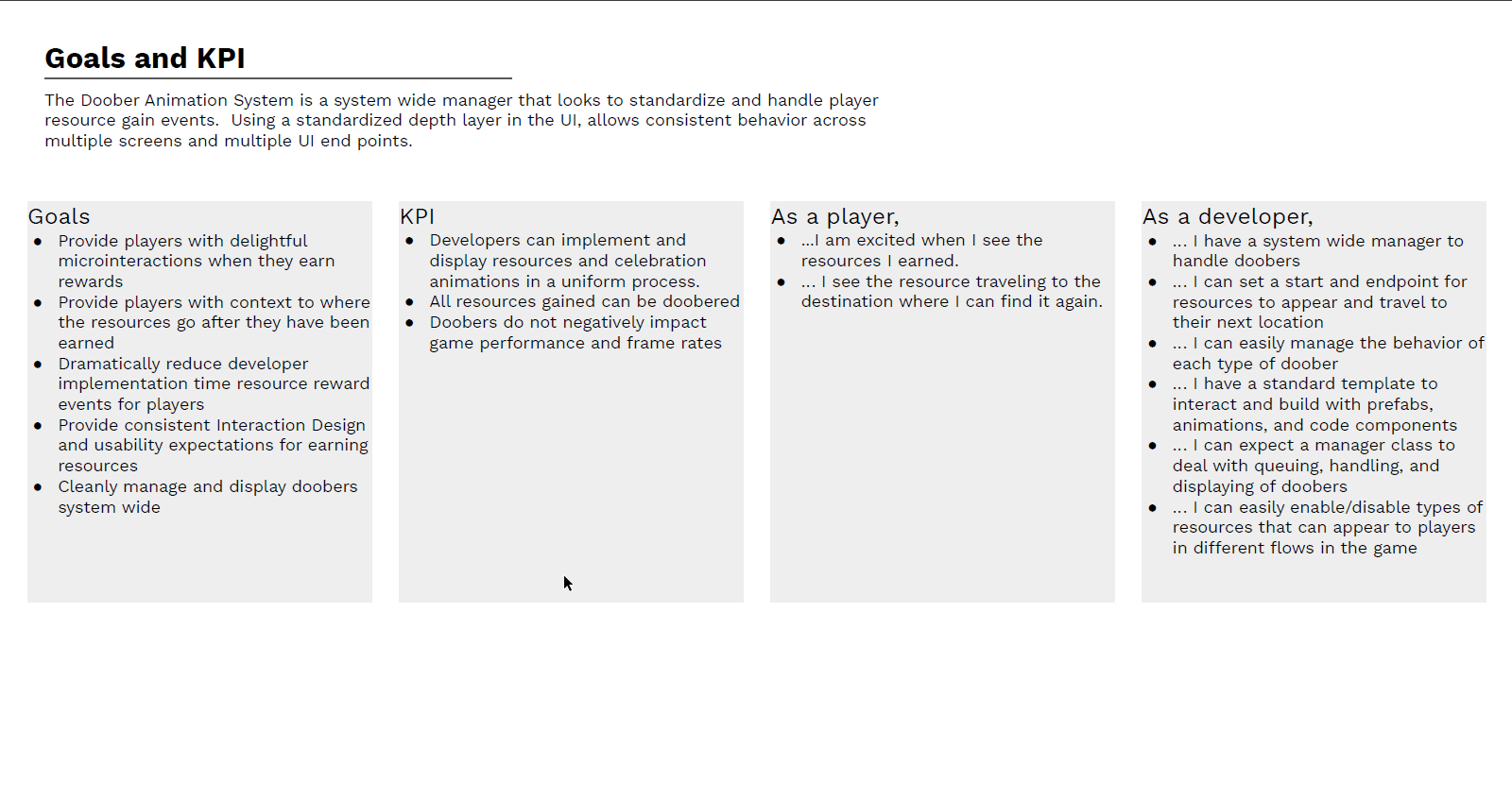 Doober animation system documentation, page 3.