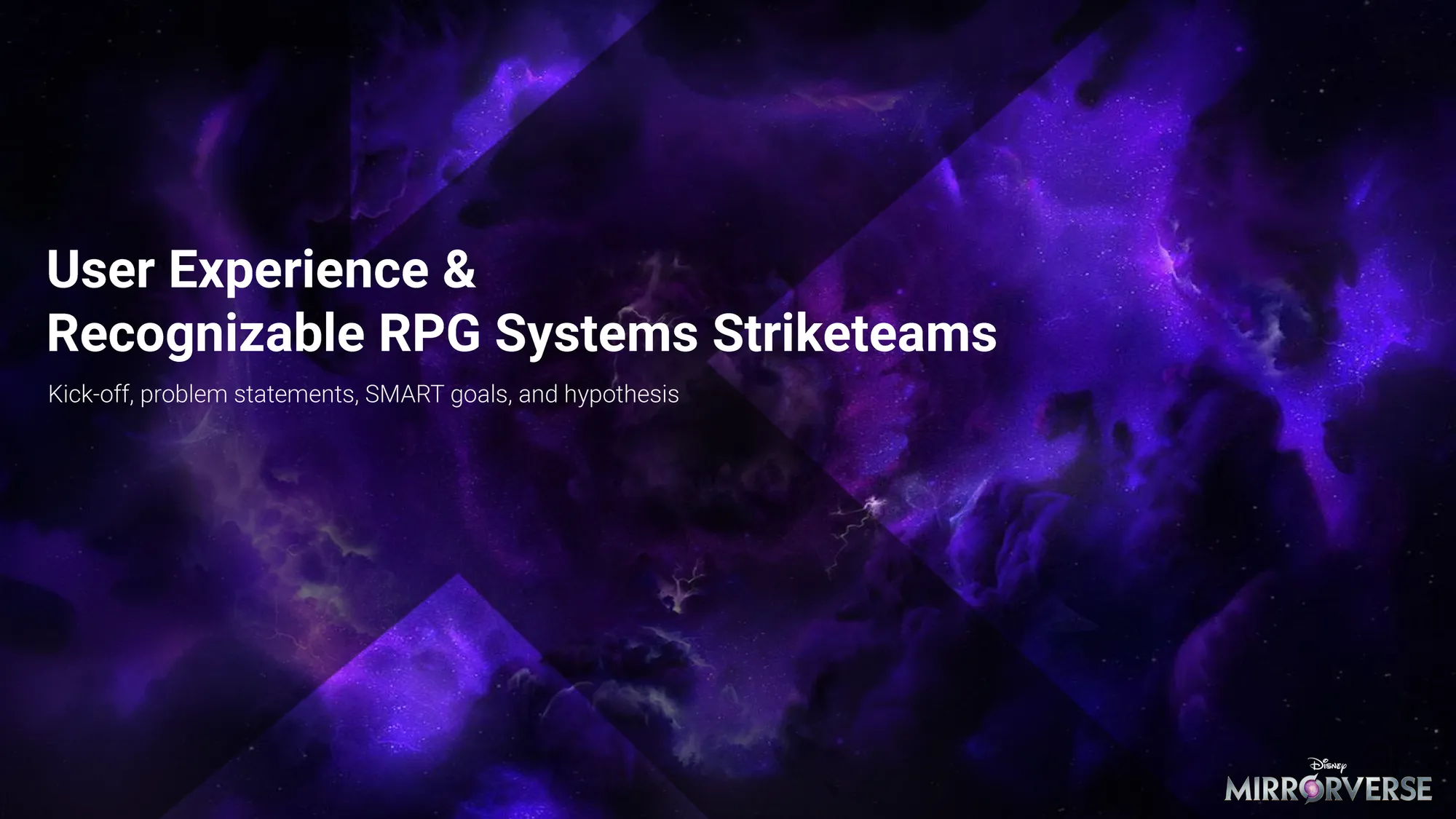 User Experience strike team deck, page 1.