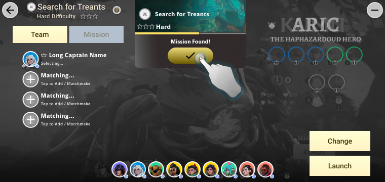 Hero select, solo, ready.