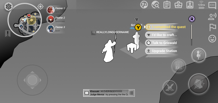 Home Hub world interaction, controller: talking to an NPC.