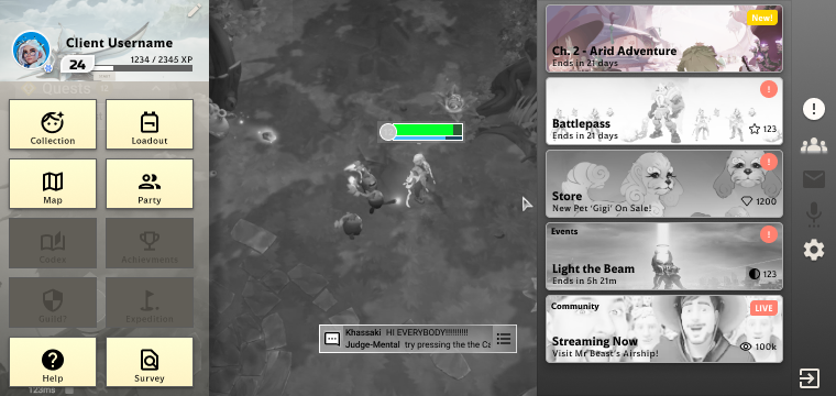 Main menu V2, with future plans for discovery of stores, events and community.