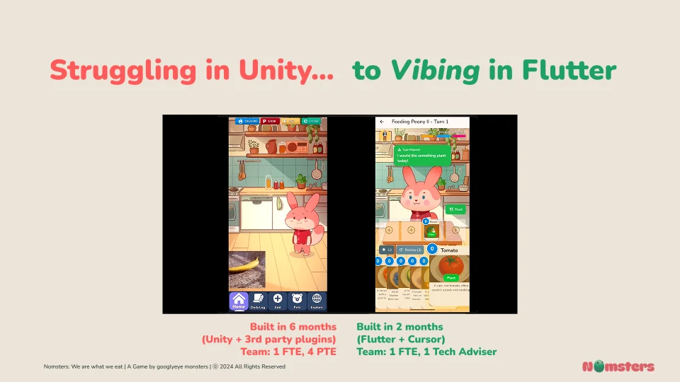 Struggling in Unity, built in 6 months, to vibing in Flutter, built in 2 months.