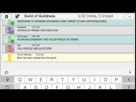 Guilds: chat layout.