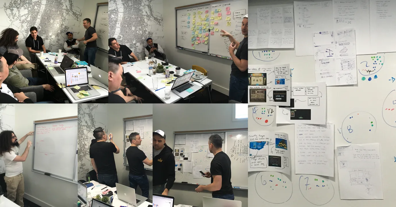The team in a design sprint.