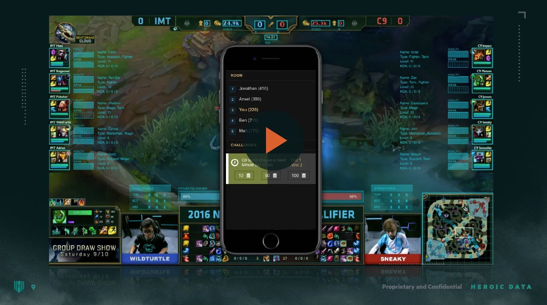 Computer vision reading a live League of Legends match.